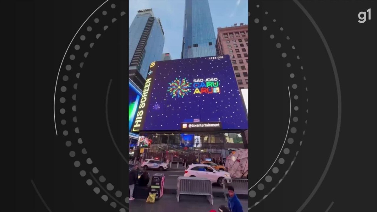 São João de Caruaru ganha destaque na Times Square, em Nova York; veja vídeo