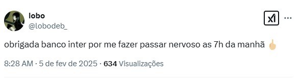 Clientes do Inter relatam problemas para acessar conta do banco