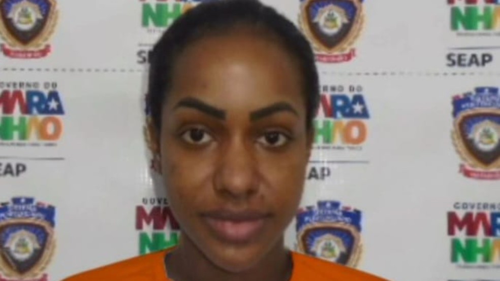 Foto de registro de prisão de Tainá Sousa no Sistema Penitenciário do Maranhão — Foto: g1