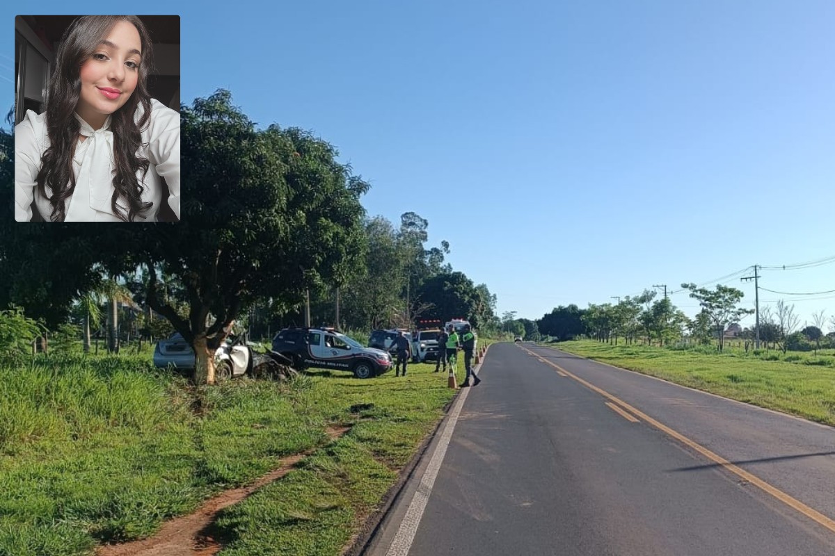 Advogada morre após carro bater contra árvore em rodovia em Santo Expedito