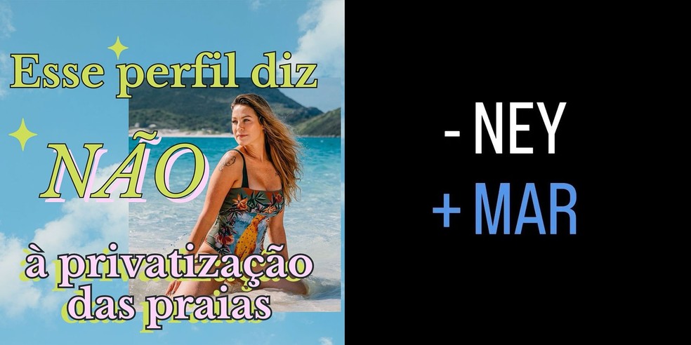 Famosos se manifestam contra privatização das praias e fazem críticas a Neymar — Foto: Reprodução/Instagram