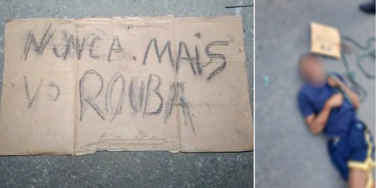 Homem é encontrado amarrado e desacordado com bilhete escrito 'nunca mais vou roubar' em Governador Valadares
