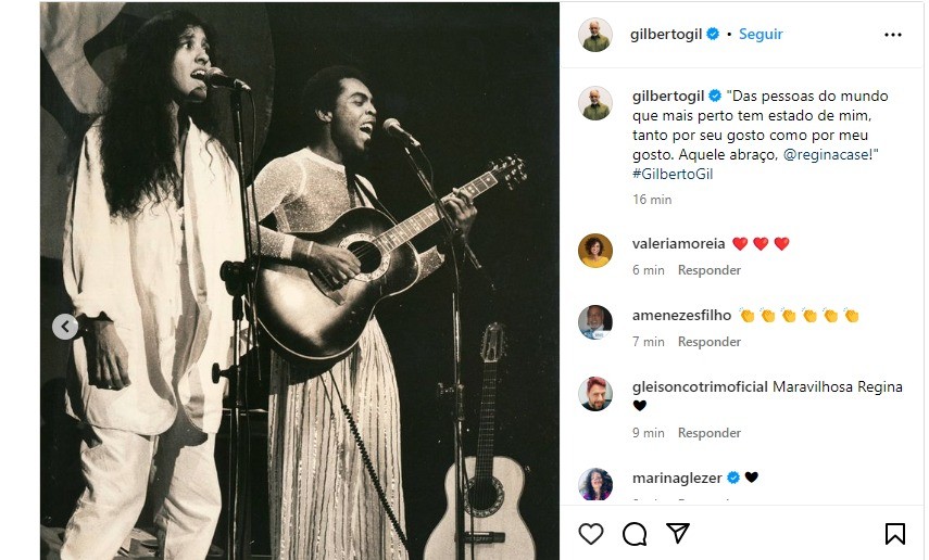 Gilberto Gil e Maria Bethânia comemoram os 70 anos de Regina Casé