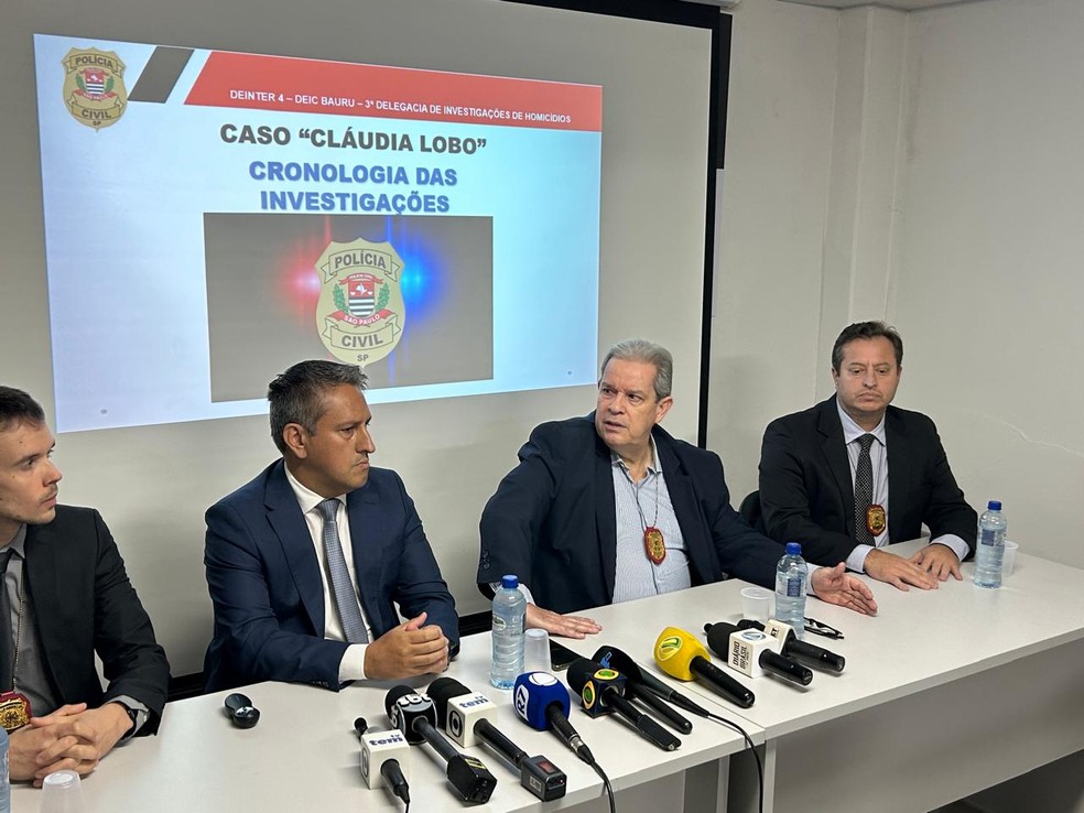 Polícia Civil fez uma coletiva de imprensa para atualizar as informações sobre o caso da funcionária da Apae de Bauru — Foto: Paulo Piassi/g1