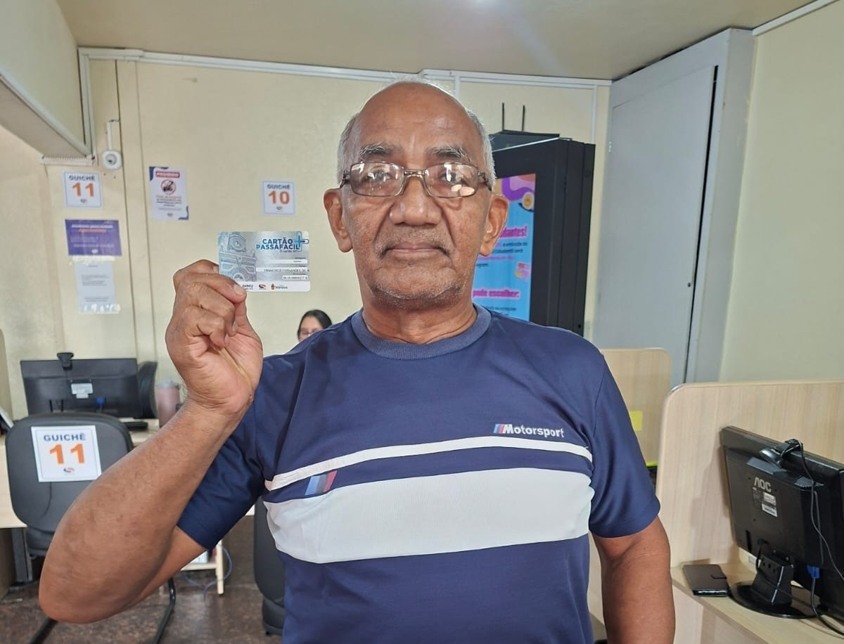 Cartão PassaFácil 60+ pode ser solicitado online com entrega em casa em Manaus; saiba como