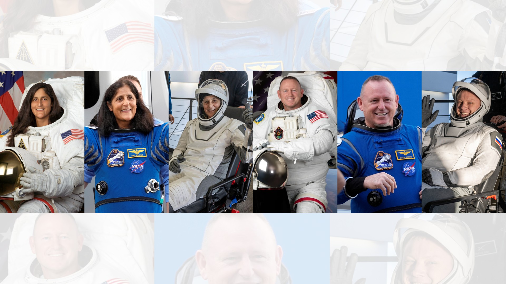 ANTES E DEPOIS: veja fotos dos astronautas Suni Williams e Butch Wilmore após quase 300 dias no espaço