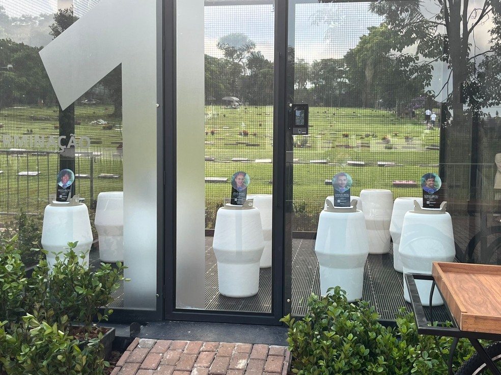 Sementes com as cinzas dos integrantes dos Mamonas Assassinas serão colocadas em uma incubadora até germinarem. — Foto: Paola Patriarca/g1