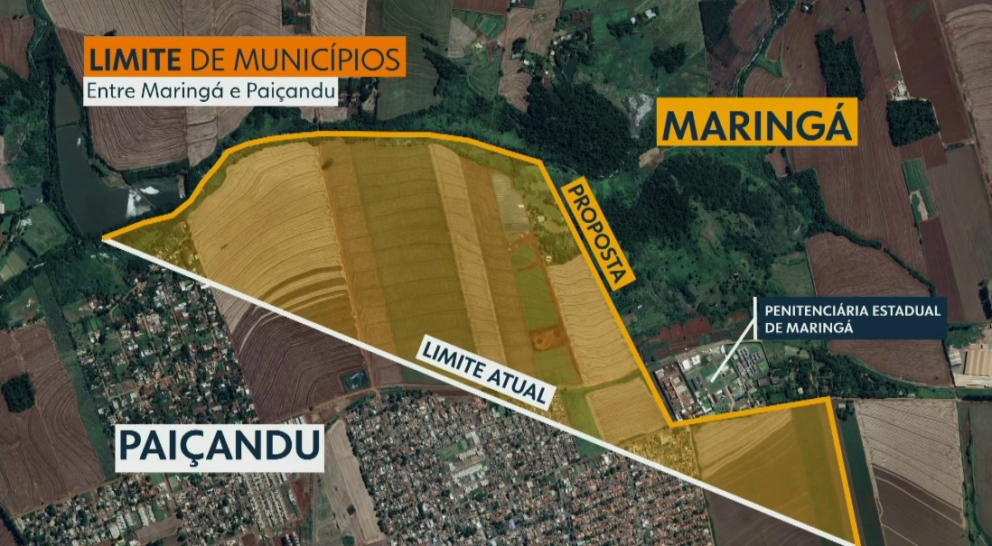 Câmara de Maringá aprova transferência de 1,4 milhão de metros quadrados de território para a vizinha Paiçandu