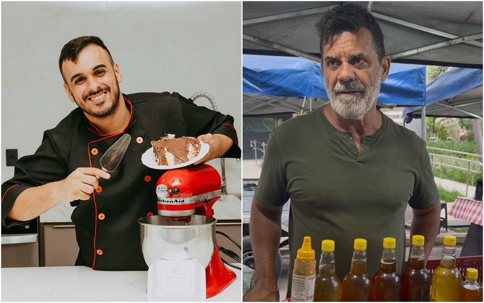 Empreendadores ganham a vida nas feiras de Goiânia — Foto: Arquivo pessoal/ Vitor Hugo | Addan Vieira/ g1 Goiás