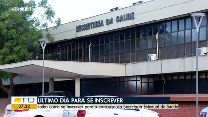 Inscrições para o concurso da SES-TO encerram hoje