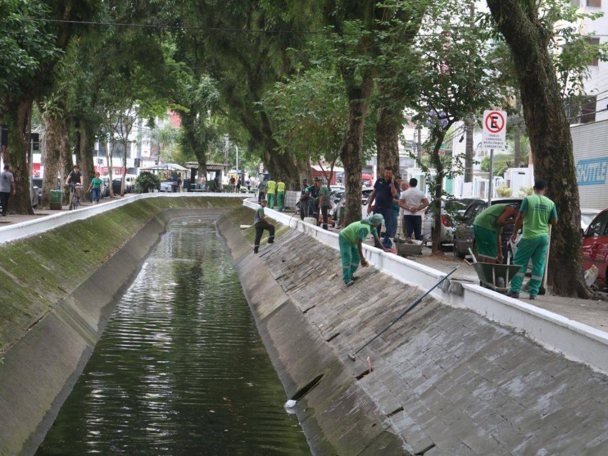 Santos inicia nova fase de projeto para manutenção dos canais; veja o planejamento