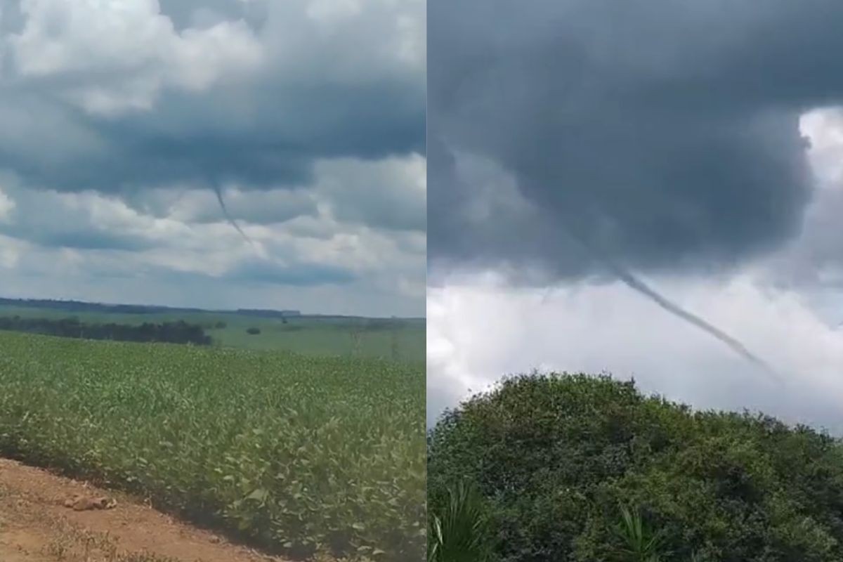 Nuvem funil é registrada pela terceira vez em menos de um mês no Paraná; entenda