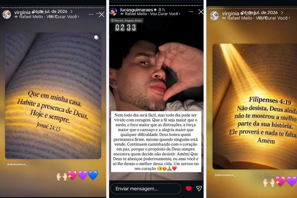 Influenciadores que usaram a música cantada por Rafael. — Foto: Reprodução