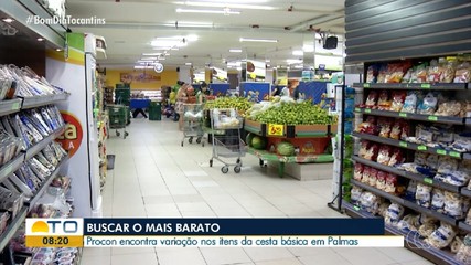 Procon encontra variação nos itens da cesta básica em Palmas