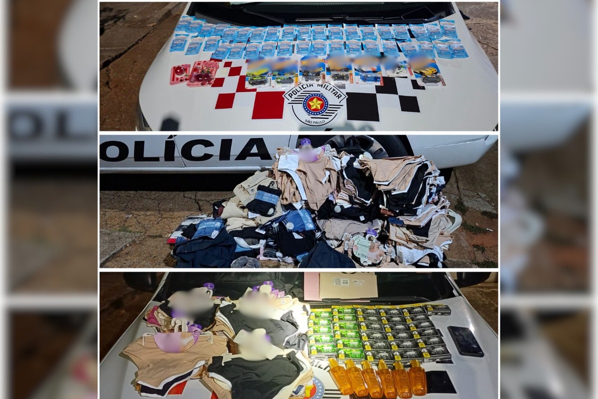 Peruanos são presos por furto de roupas íntimas e objetos avaliados em quase R$ 3 mil no interior de SP