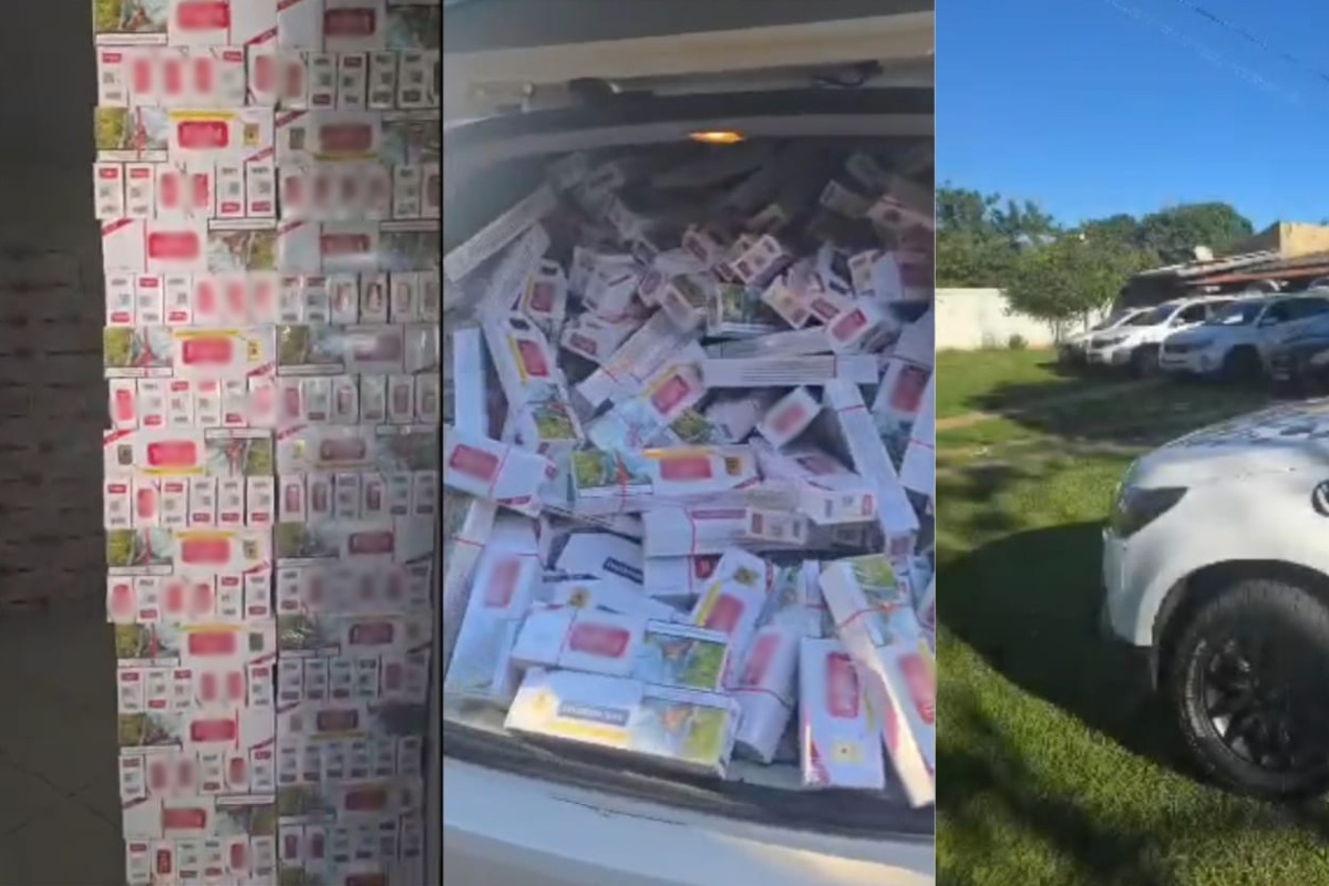 Força Tática apreende quase 7 mil pacotes de cigarros contrabandeados e prende dupla no interior de SP