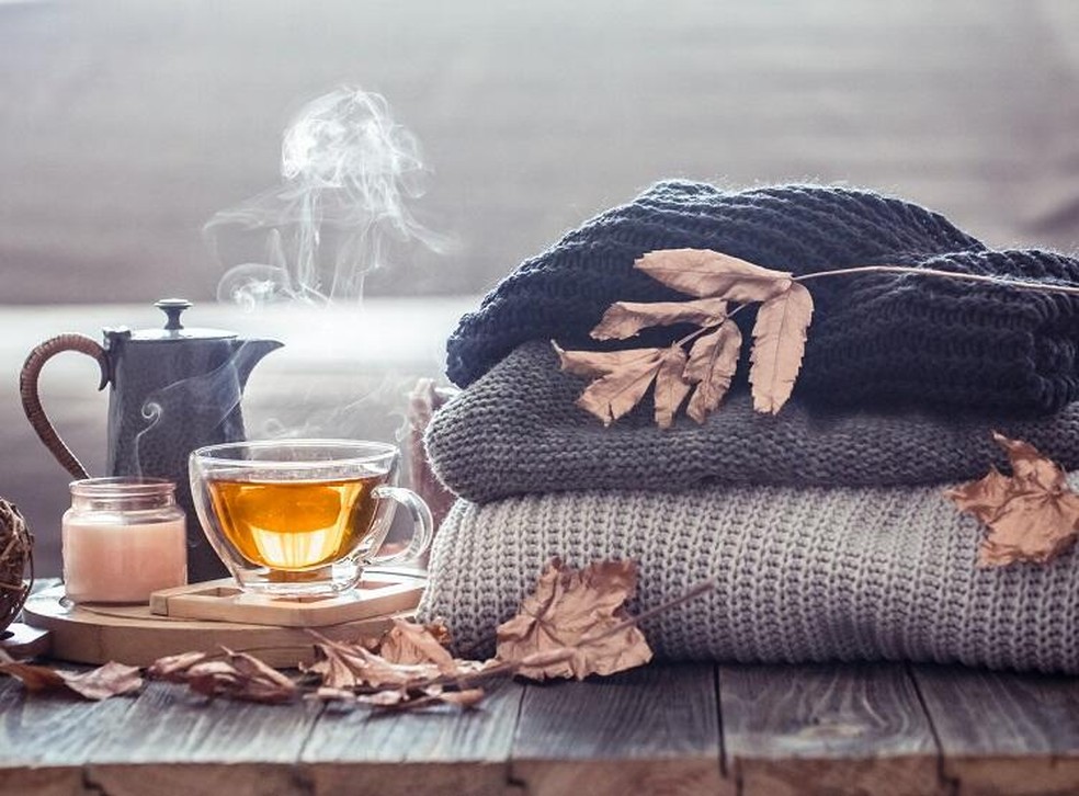 Agasalhos, chá, café, blusa, frio — Foto: Climatempo