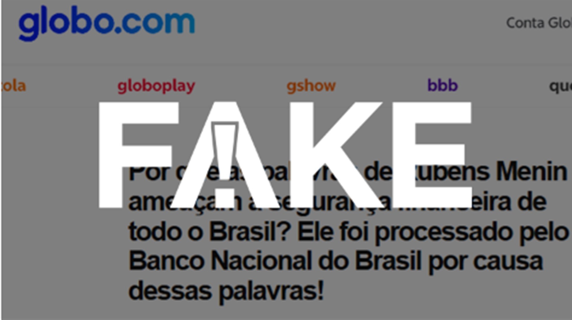 É #FAKE página que imita a globo.com e simula entrevista com Rubens Menin