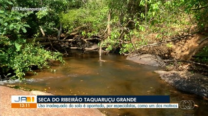 Especialista demonstram preocupação com seca do Ribeirão Taquarussu