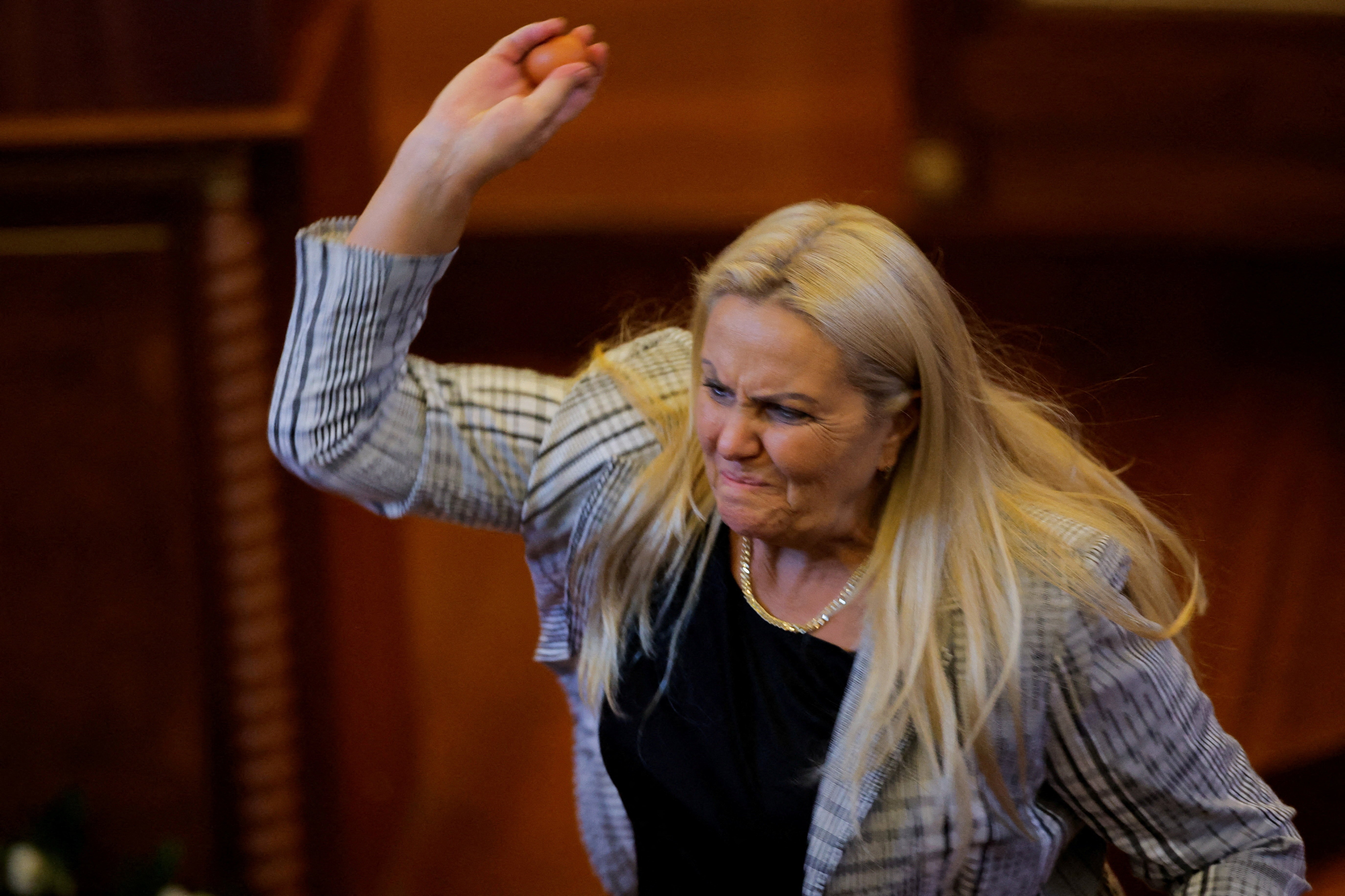 Parlamentar joga ovos em primeiro-ministro do Kosovo durante sessão no Parlamento
