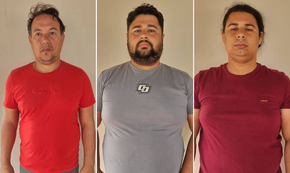 Bruno Rodrigues, Bruno Rodrigues Filho e Átila Rebouças Rodrigues foram presos na Bahia — Foto: Arquivo Pessoal