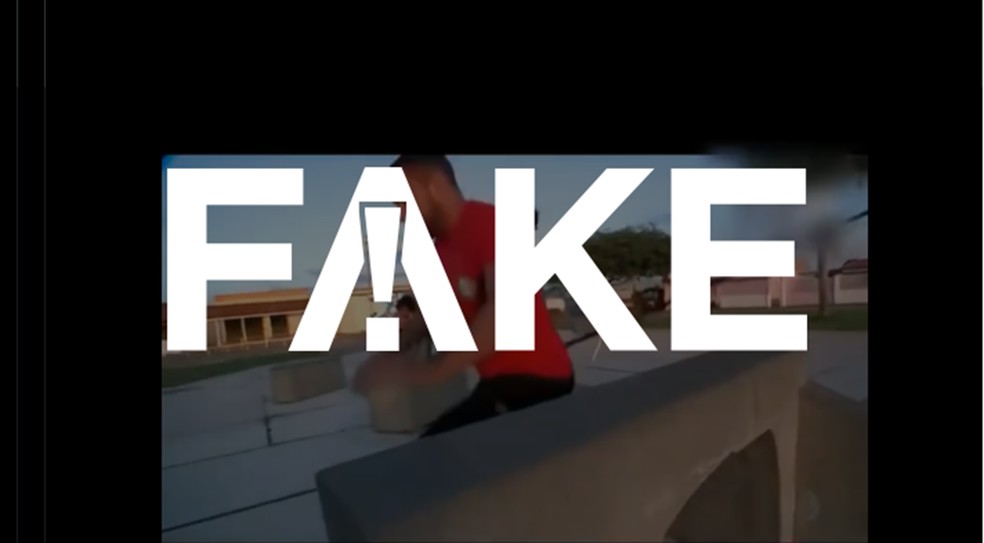 Vídeo de falsa reportagem foi gerado por IA — Foto: g1