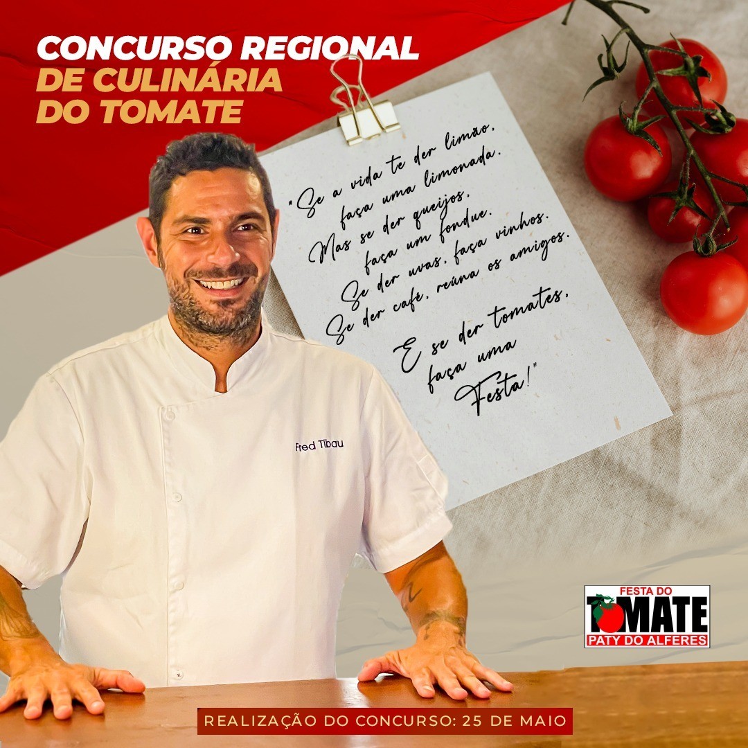 Abertas as inscrições para o Concurso Regional de Culinária do Tomate 2024 em Paty do Alferes