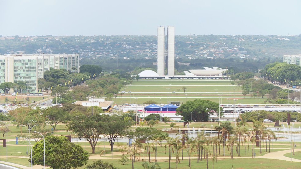 Esplanada dos Ministérios, em Brasília. — Foto: TV Globo/Reprodução