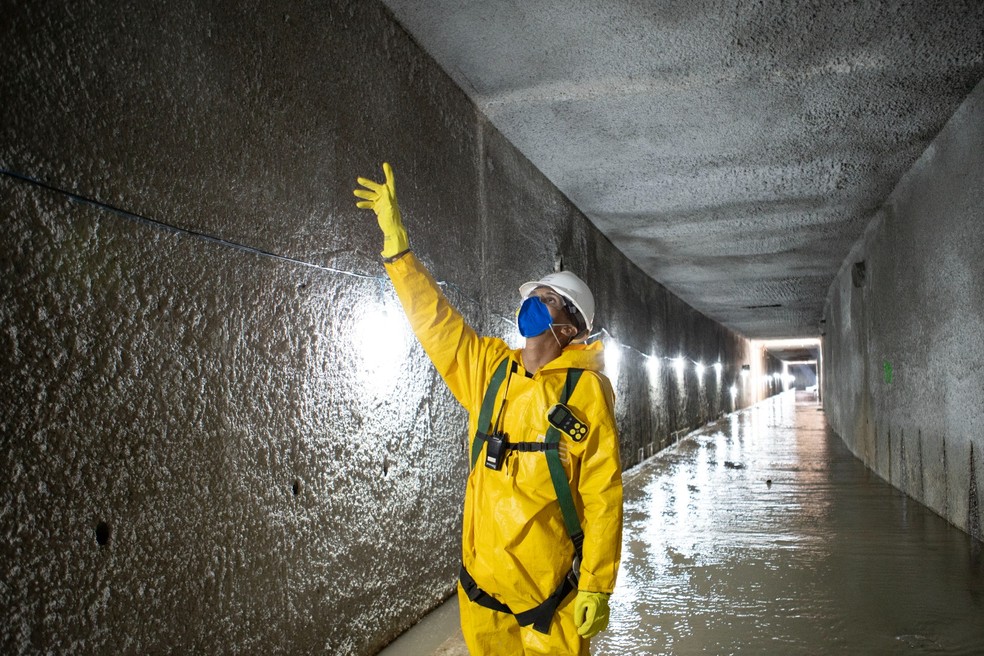Túnel foi construído em 1960 e nunca tinha passado por manutenção. — Foto: Governo do Estado RJ