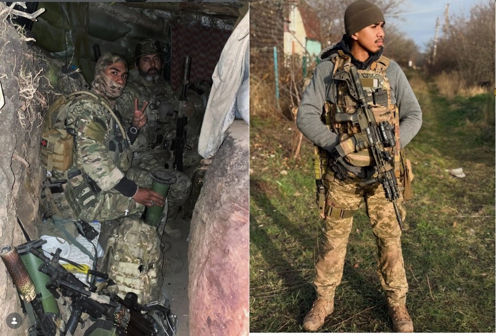 Wesley Adriano Silva, identificado como SGT Índio, viajou para a Ucrânia em abril do ano passado. — Foto: Rede social