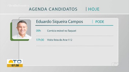 Confira a agenda dos candidatos à Prefeitura de Palmas nesta quinta-feira (19)