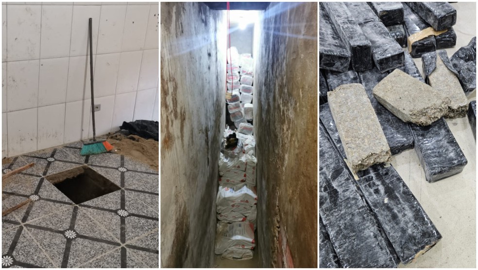 Bunker onde estavam drogas apreendidas pela Polícia de SP — Foto: Divulgação/Denarc
