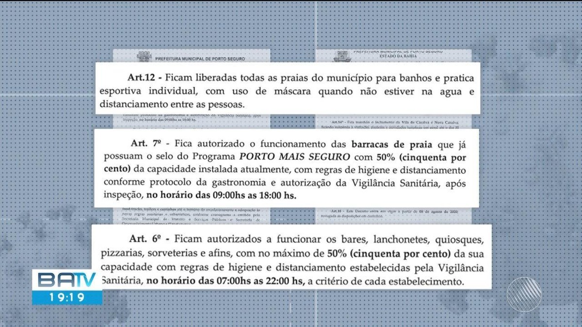 Porto Seguro autoriza banho e prática esportiva com máscara nas praias do  municípios