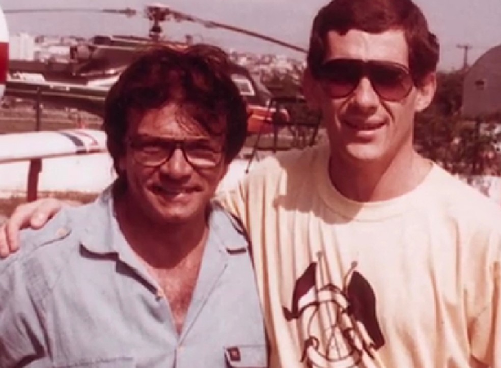 Ayrton Senna e Sid Mosca — Foto: Arquivo pessoal
