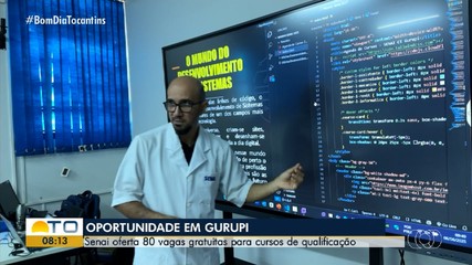 Cursos gratuitos de qualificação profissional são oferecidos pelo Senai de Gurupi