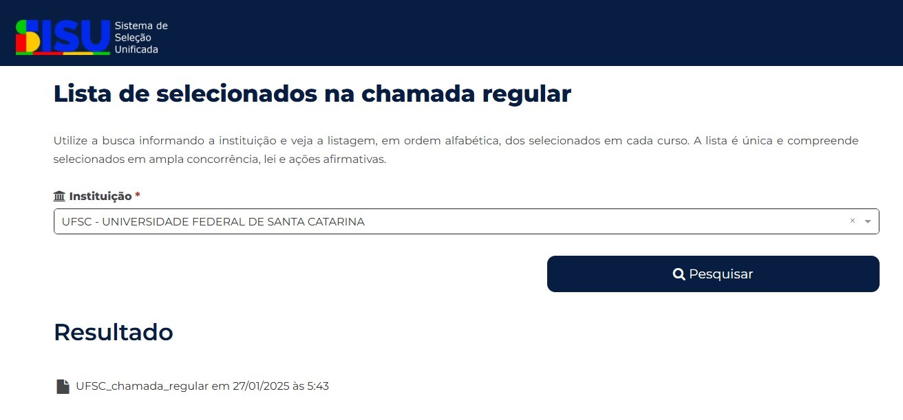 Veja a lista de aprovados na UFSC pelo Sisu 2025 | G1