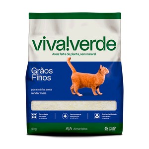 Areia biodegradável grãos finos Viva Verde 4 kg