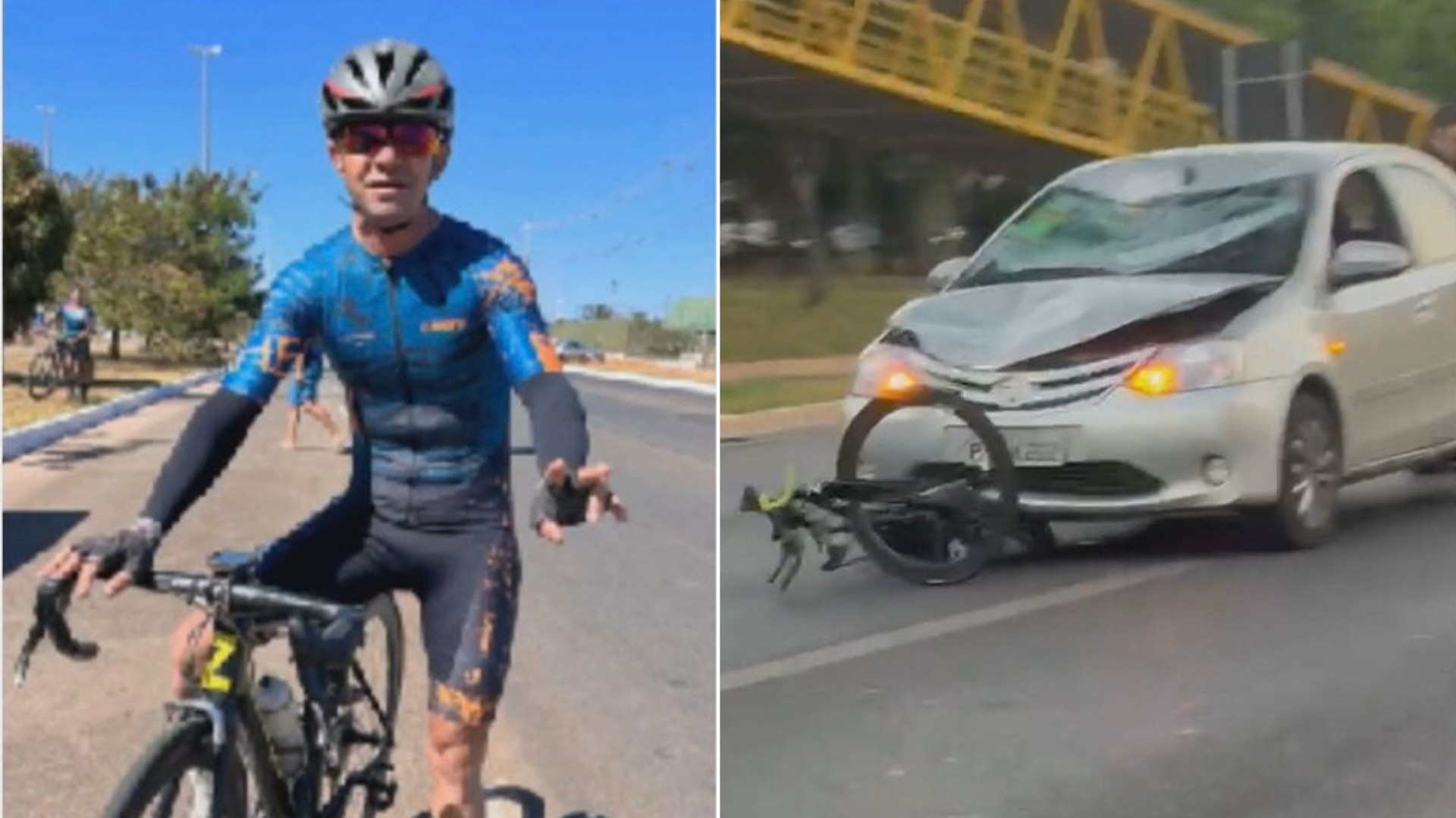 Ciclista morre após ser atropelado por carro na Epia Sul, no DF