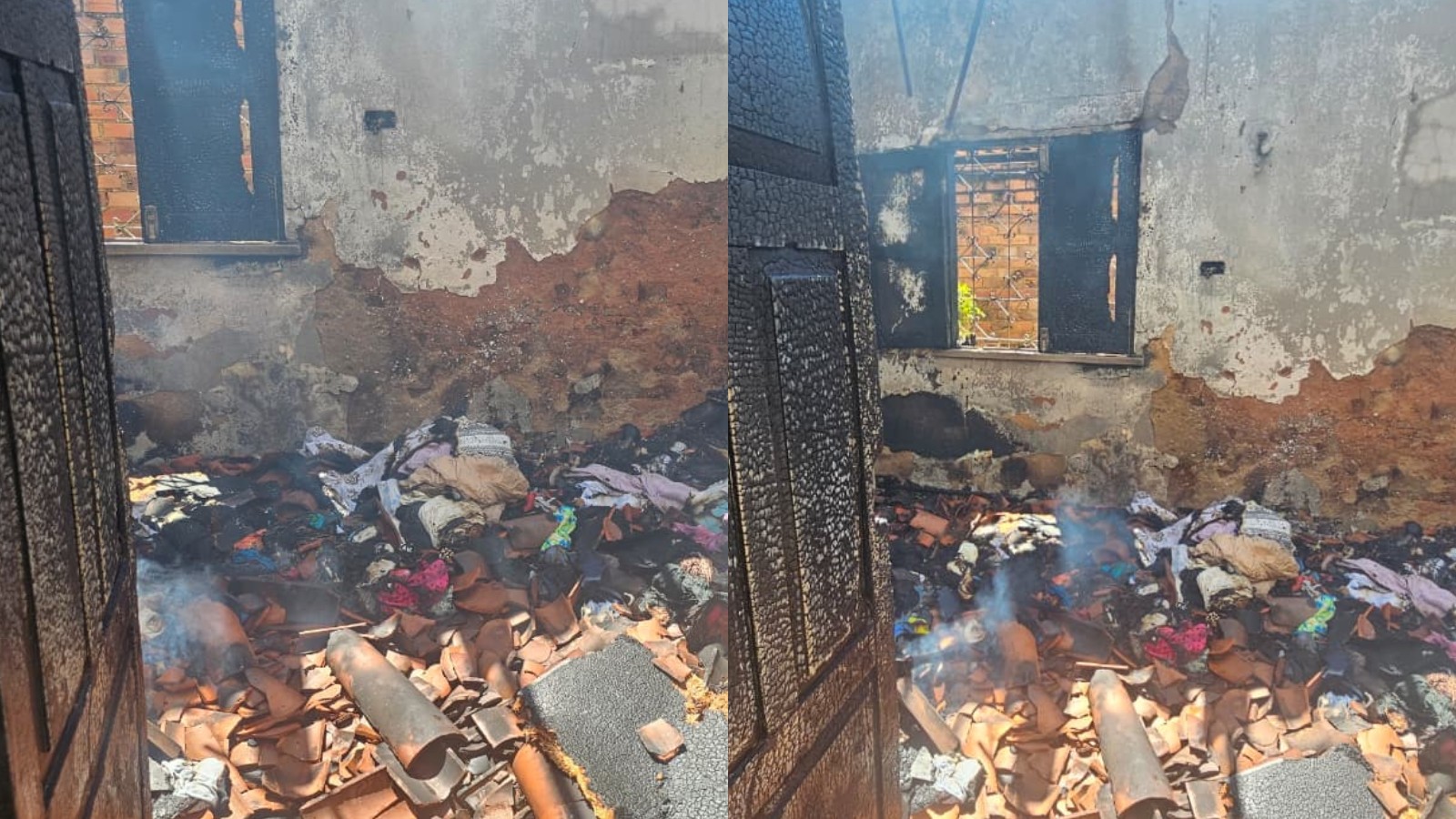 Casa é parcialmente destruída por incêndio na Zona Norte de Teresina