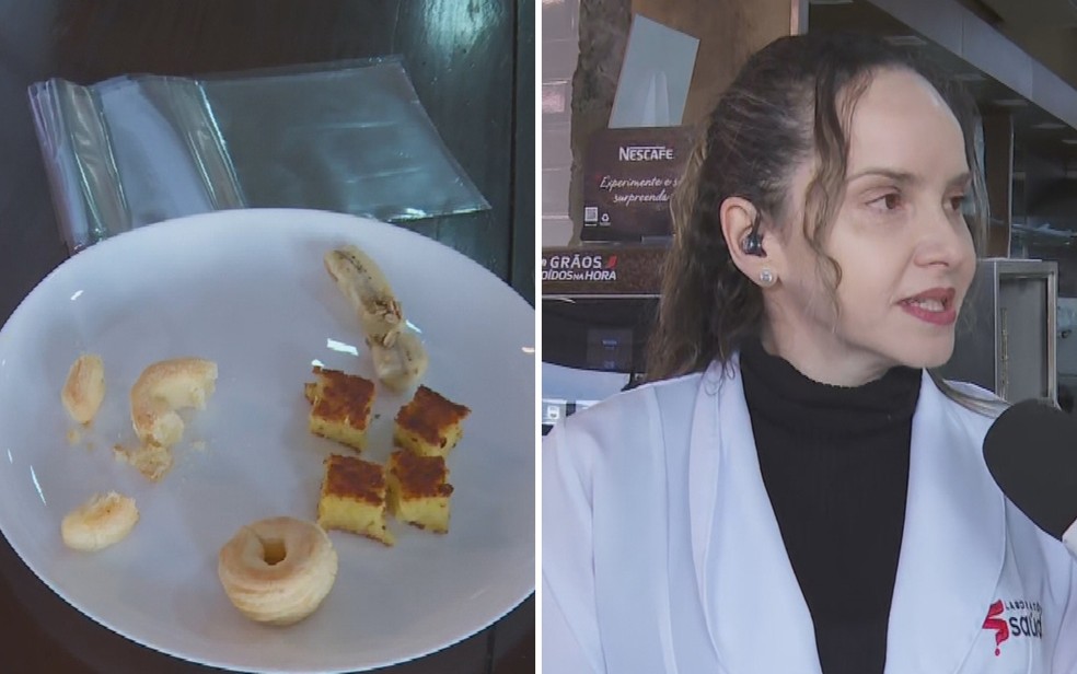 Especialista comenta "regra dos 5 segundos" para alimentos que caem no chão, em Goiás — Foto: Reprodução / TV Anhanguera