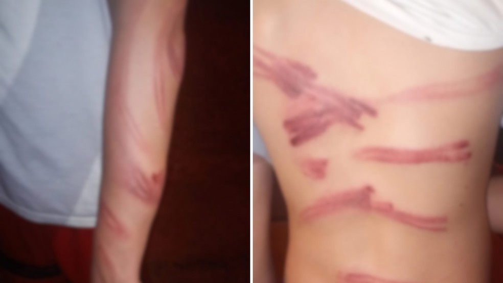 2 de 2
Pai &eacute; preso em flagrante ap&oacute;s agredir o filho adolescente com uma mangueira em Bariri &mdash; Foto: Reprodu&ccedil;&atilde;o