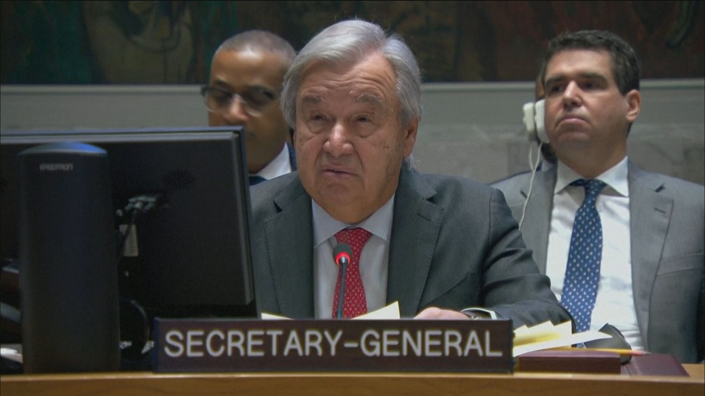António Guterres, secretário-geral da ONU — Foto: GloboNews/Reprodução