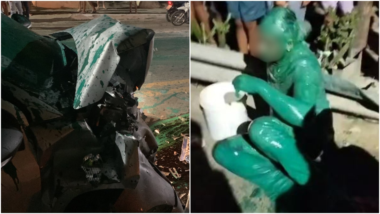 Vereador é preso após colidir com caminhonete carregada de tinta e 'deixar' motorista verde no Ceará; vídeo
