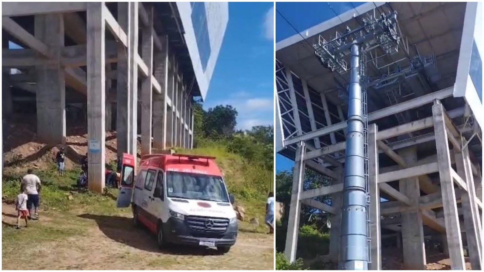 Trabalhador sofre acidente durante manutenção do Teleférico do Horto, em Juazeiro do Norte