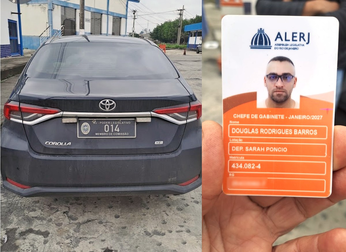Chefe de gabinete de Sarah Poncio vai a posto fiscal em carro da Alerj após apreensão de cigarro irregular de ex-marido da deputada