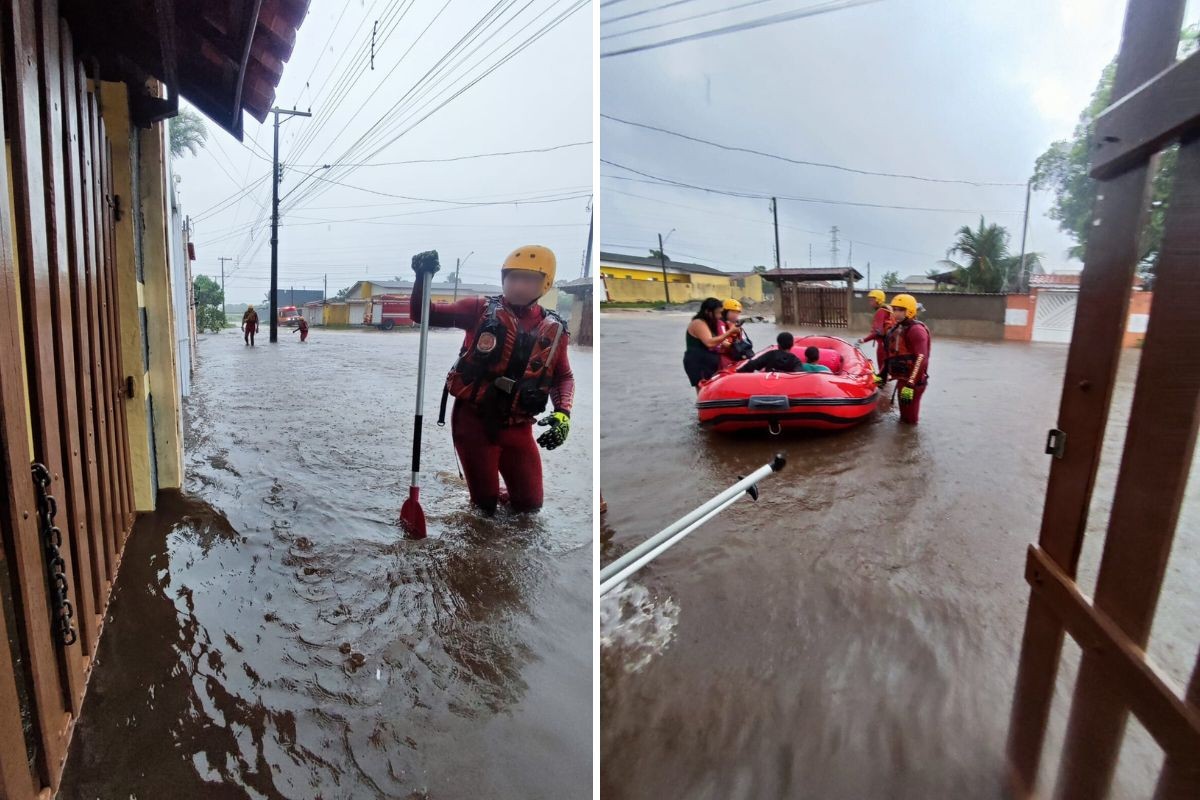 Temporal deixa a Baixada Santista debaixo d'água; em Peruíbe já choveu o esperado para 15 dias; VÍDEO