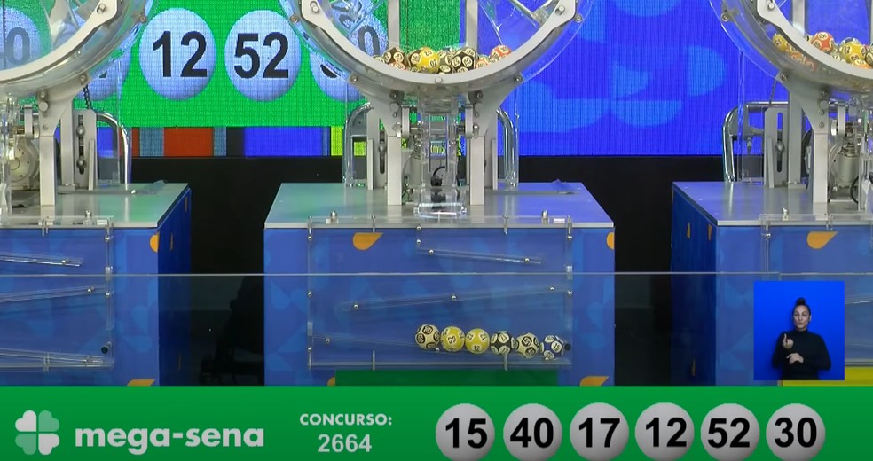 Mega-Sena, concurso 2.664. — Foto: Reprodução/Caixa