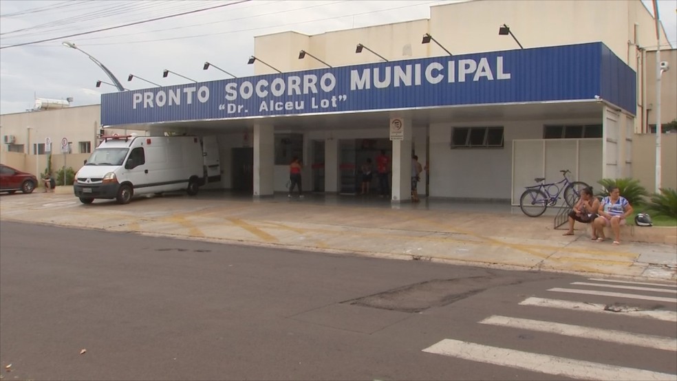 Pronto-socorro de Birigui (SP) — Foto: Reprodução/TV TEM 