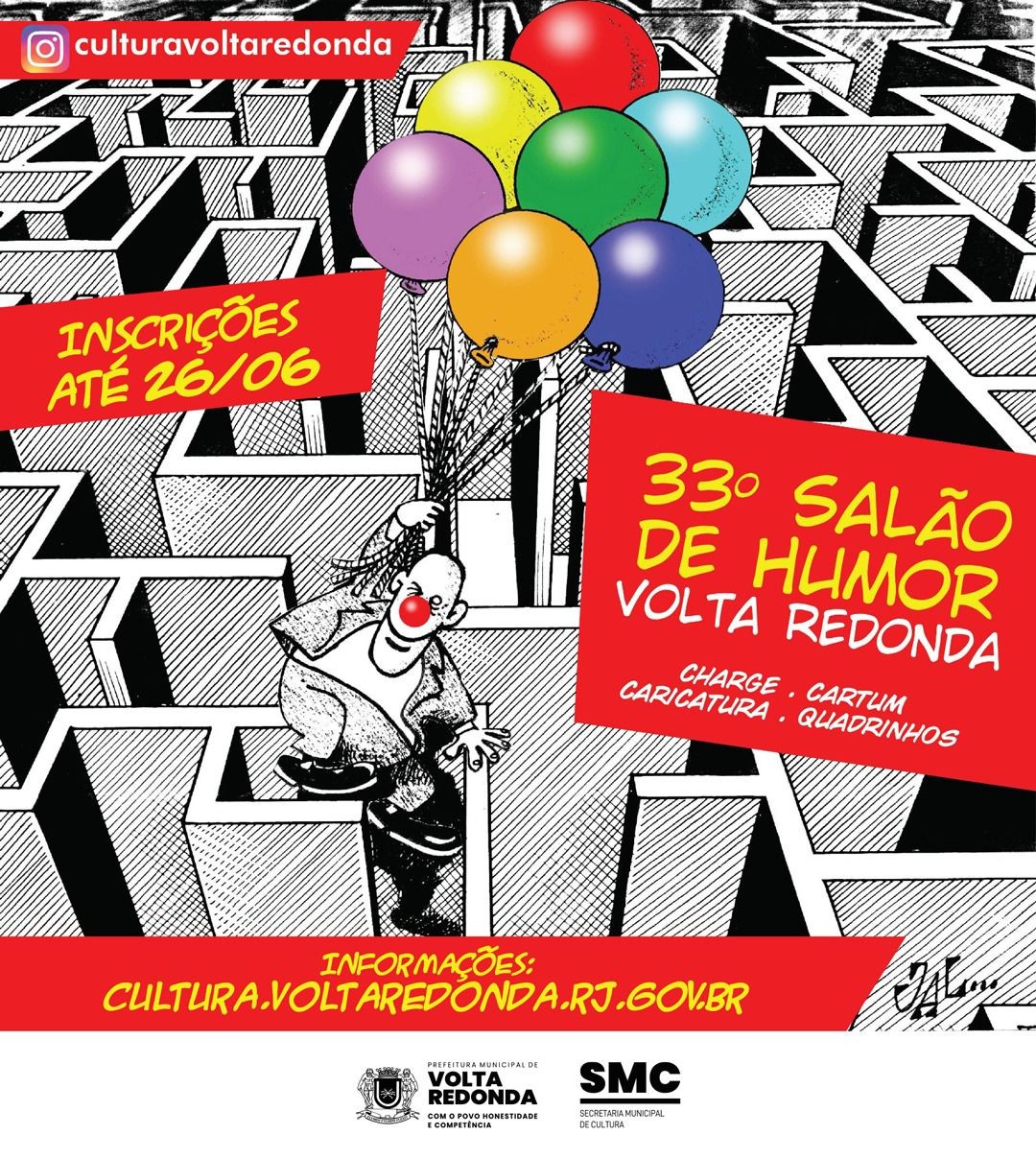 33ª edição do Salão de Humor vai premiar artistas visuais em Volta Redonda 