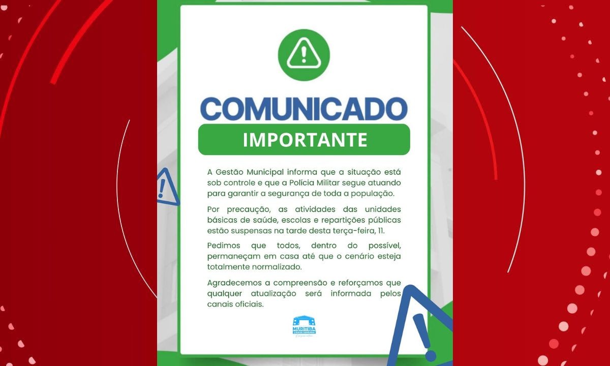 Prefeitura na Bahia suspende serviços públicos e recomenda que cidadãos não saiam de casa após tiroteio